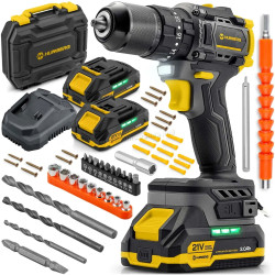 Аккумуляторная ударная дрель-шуруповерт Humberg HM-432 543200 (Yellow/Black)