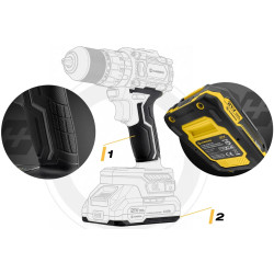 Аккумуляторная ударная дрель-шуруповерт Humberg HM-432 543200 (Yellow/Black) Thumb