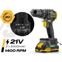 Аккумуляторная ударная дрель-шуруповерт Humberg HM-432 543200 (Yellow/Black) Thumb