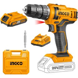 Masina de gaurit si insurubat cu acumulator Ingco CDLI20028 Set (Yellow/Black)