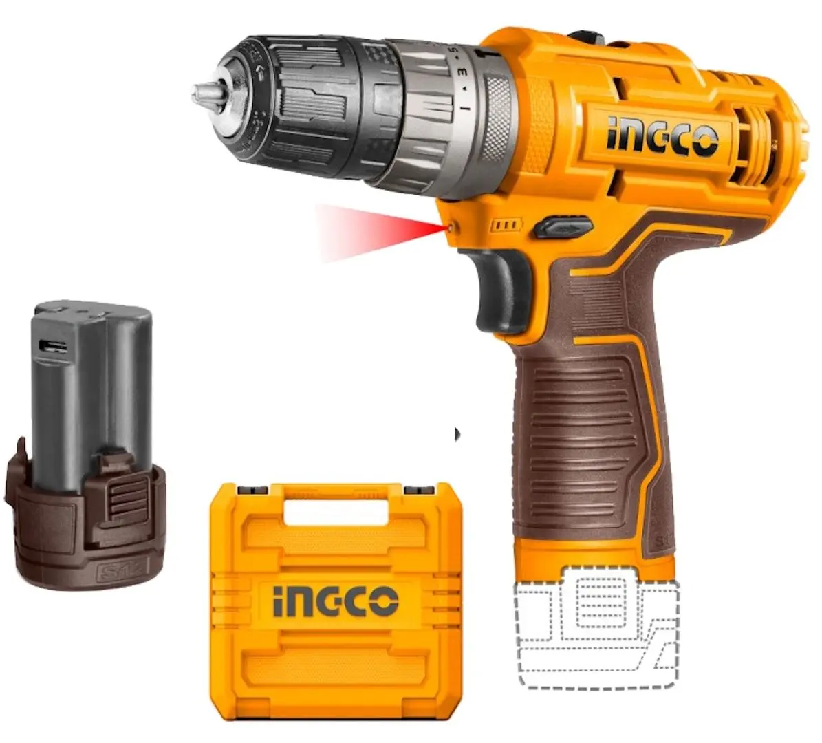 Masina de gaurit si insurubat cu acumulator Ingco CIDLI12202