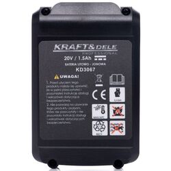 Аккумуляторная дрель-шуруповерт Kraft&Dele Professional KD3067 2x1.5Ah Set Thumb