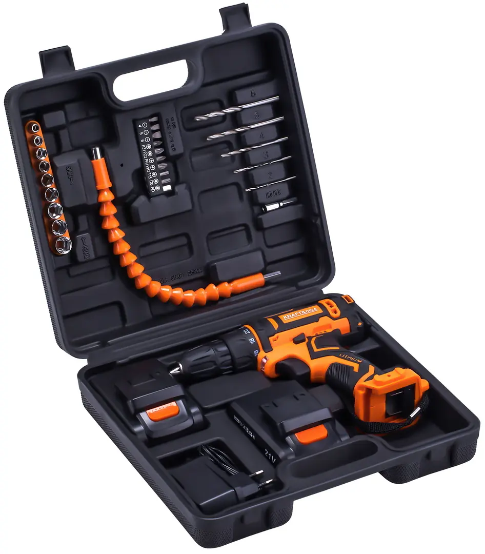 Masina de gaurit si insurubat cu acumulator Kraft&Dele KD3353 Set