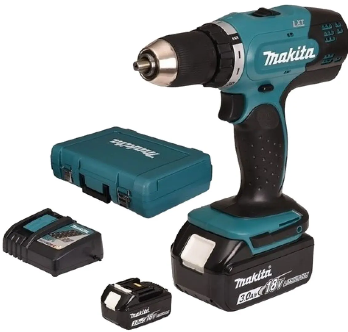 Masina de gaurit si insurubat cu acumulator Makita DDF453RFE (Blue/Black)