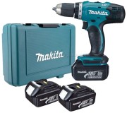 Masina de gaurit si insurubat cu acumulator Makita DDF453RFE3 Set