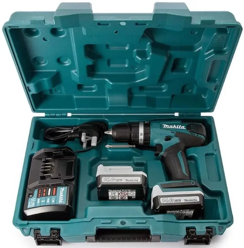 Masina de gaurit si insurubat cu acumulator Makita HP347DWE Set - 2