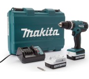 Masina de gaurit si insurubat cu acumulator Makita HP347DWE Set