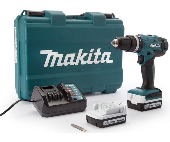 Masina de gaurit si insurubat cu acumulator Makita HP347DWE Set