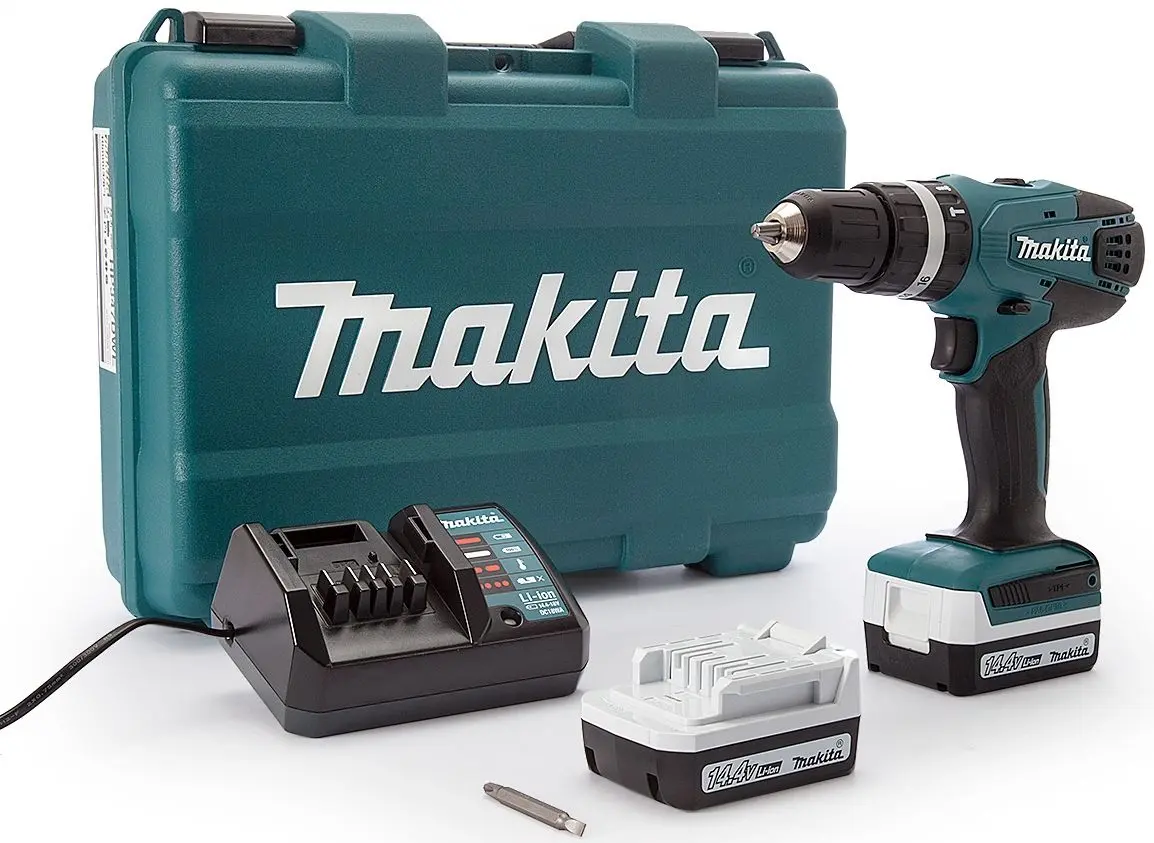 Masina de gaurit si insurubat cu acumulator Makita HP347DWE Set