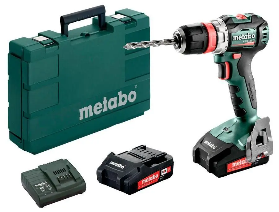Аккумуляторная дрель-шуруповерт Metabo BS 18 L BL 2x2.0Ah