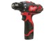 Дрель-шуруповерт аккумуляторная Milwaukee M12 BDD-201C