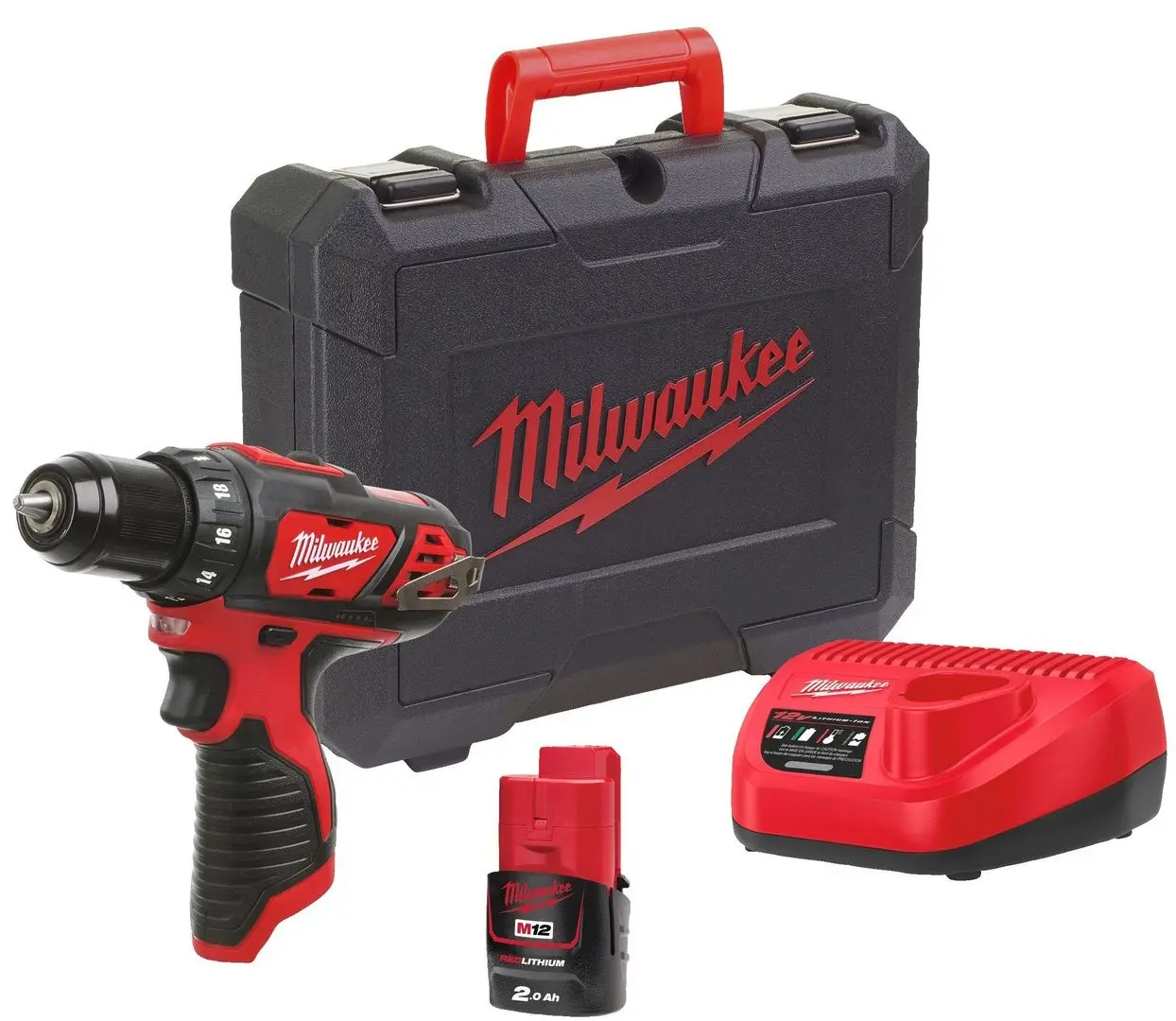 Дрель-шуруповерт аккумуляторная Milwaukee M12 BDD-201C