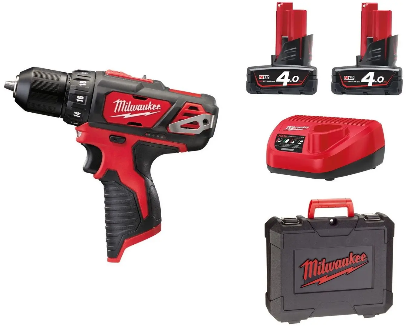 Masina de gaurit si insurubat cu acumulator Milwaukee M12 BDD-402C