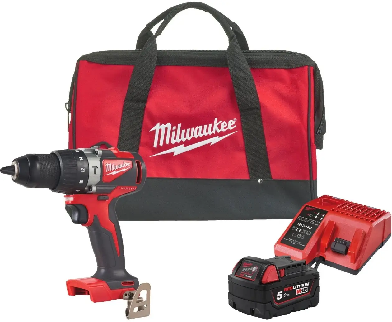 Masina de gaurit si insurubat cu acumulator Milwaukee M18 BLPD2-501B (4933500775) - 2