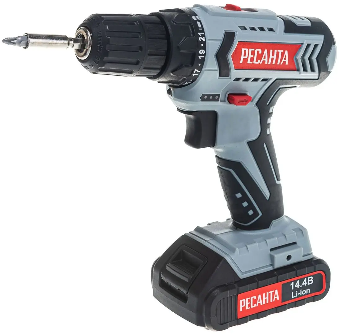 Аккумуляторная дрель-шуруповерт Ресанта ДA-14-2ЛК