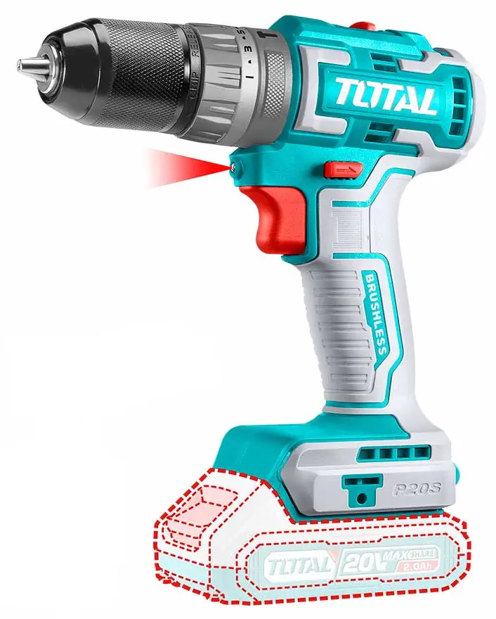 Masina de gaurit si insurubat cu impact si acumulator Total TIDLI20508 2x2.0Ah Set