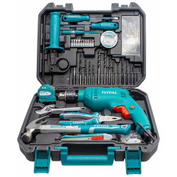 Masina de gaurit cu percutie + set de scule Total THKTHP1152