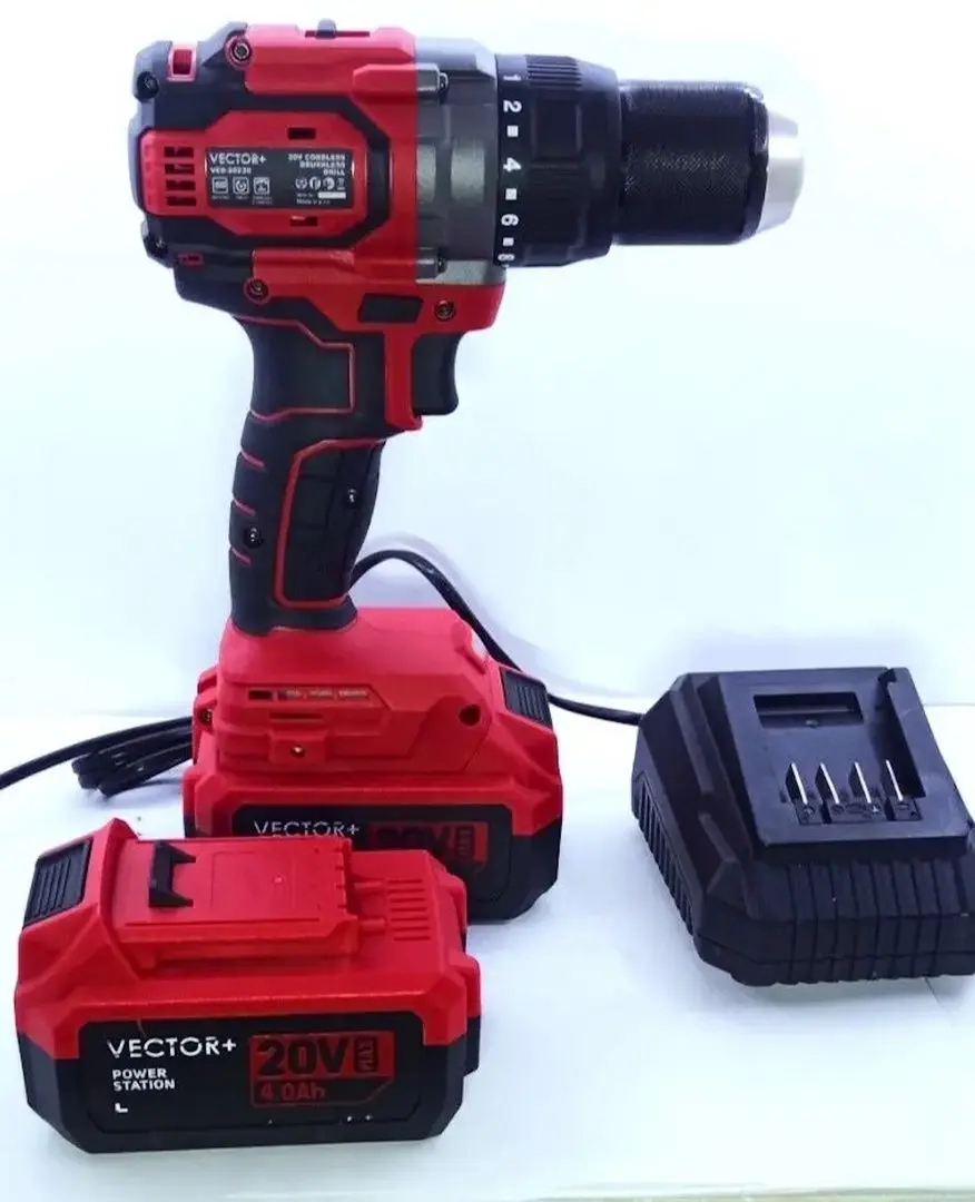 Дрель-шуруповерт аккумуляторная Vector+ VEB-20230 20V 2x4.0Ah