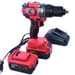 Masina de gaurit si insurubat cu acumulator Vector+ VEB-20230 20V 2x4.0Ah