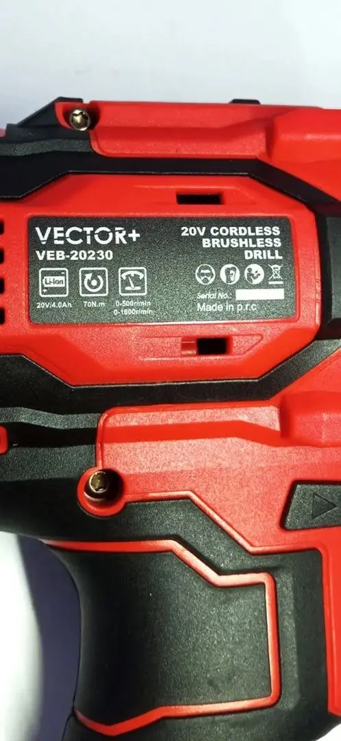 Дрель-шуруповерт аккумуляторная Vector+ VEB-20230 20V 2x4.0Ah
