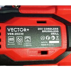 Дрель-шуруповерт аккумуляторная Vector+ VEB-20230 20V 2x4.0Ah Thumb
