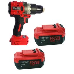Masina de gaurit si insurubat cu acumulator Vector+ VEB-20250 20V 2x4.0Ah