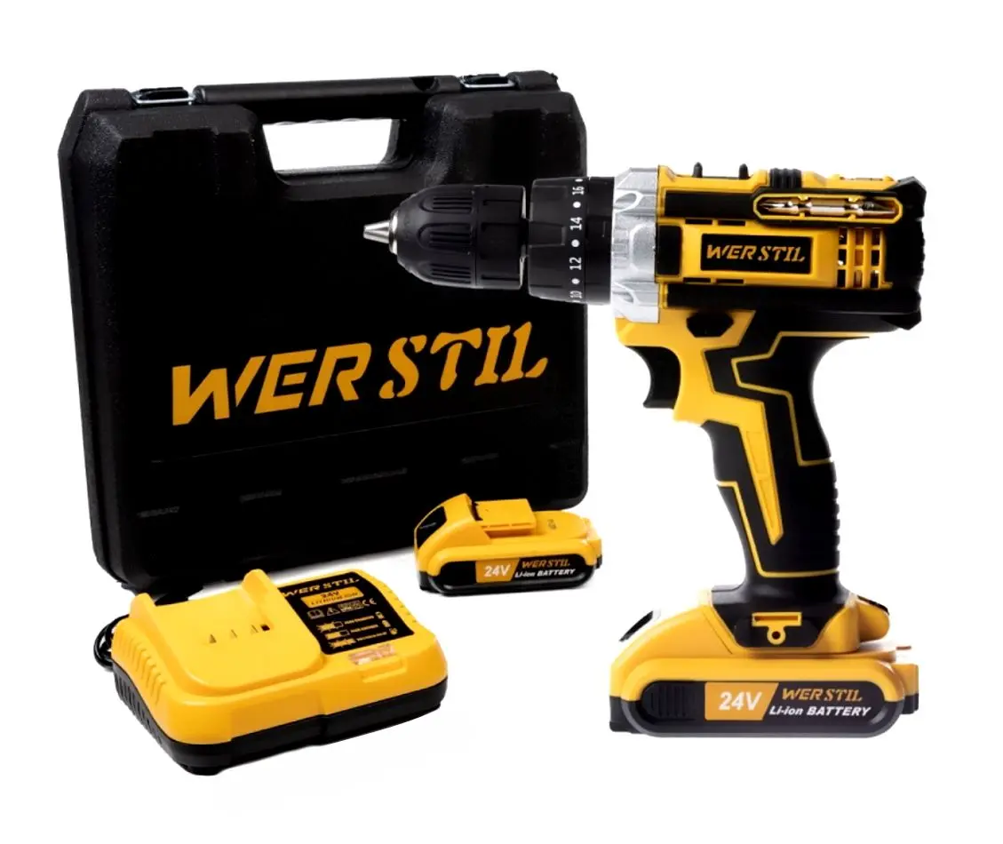 Ударная дрель Werstil AG21.4.B + 2xBattery + 30 ACC