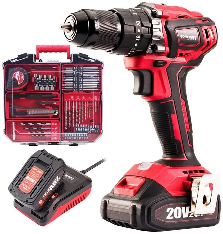 Аккумуляторная дрель-шуруповерт Worcraft CHD-S20LiBAT Set