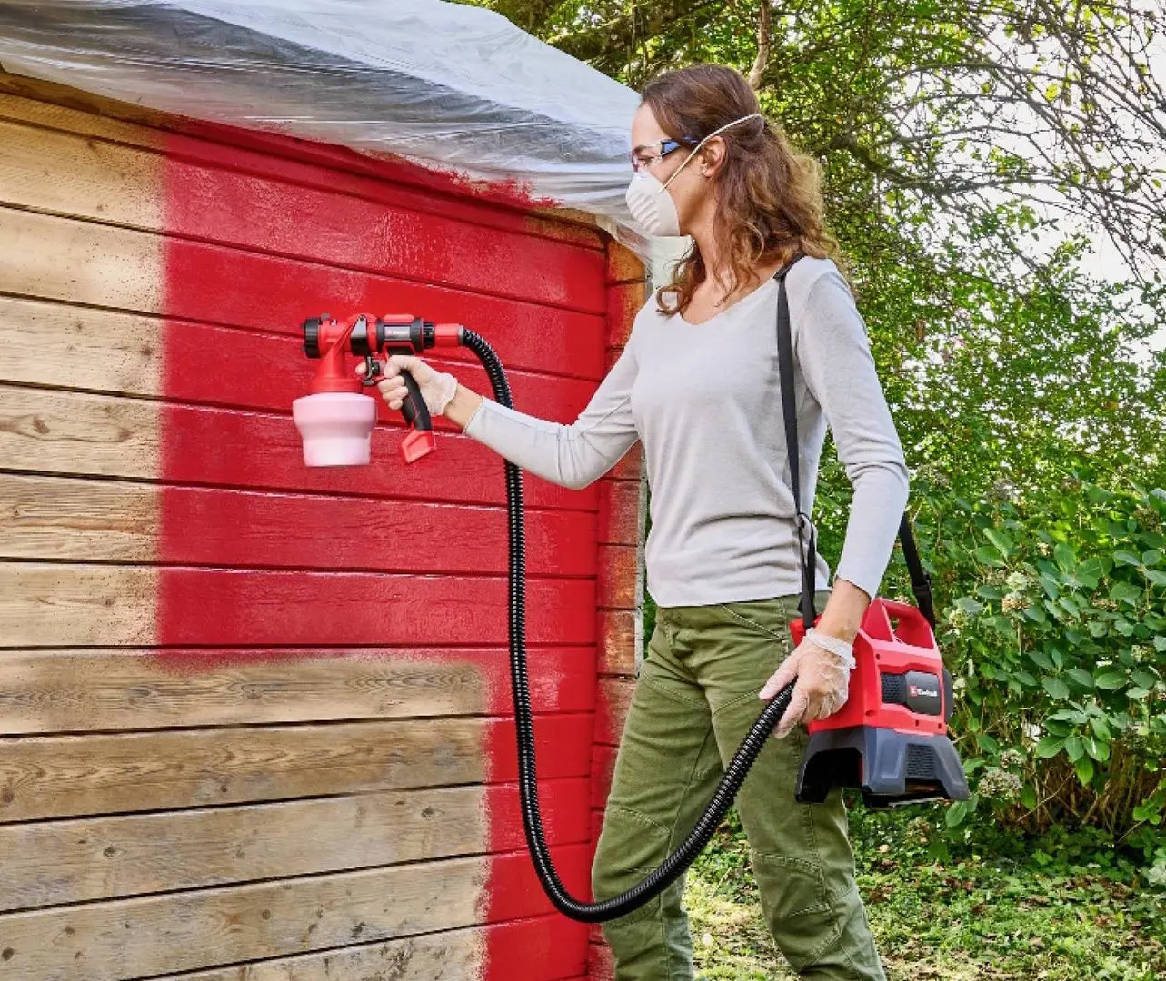 Краскопульт аккумуляторный Einhell TE-SY 18/90 Li-Solo 4260040