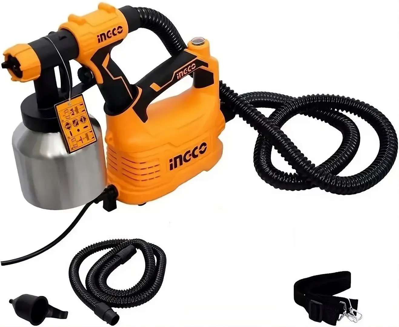 Pistol de vopsit electric Ingco Industrial SPG5008-2 (Yellow/Black)