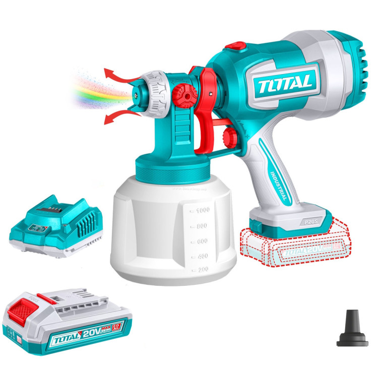 Pistol de vopsit cu acumulator Total TSGLI20042