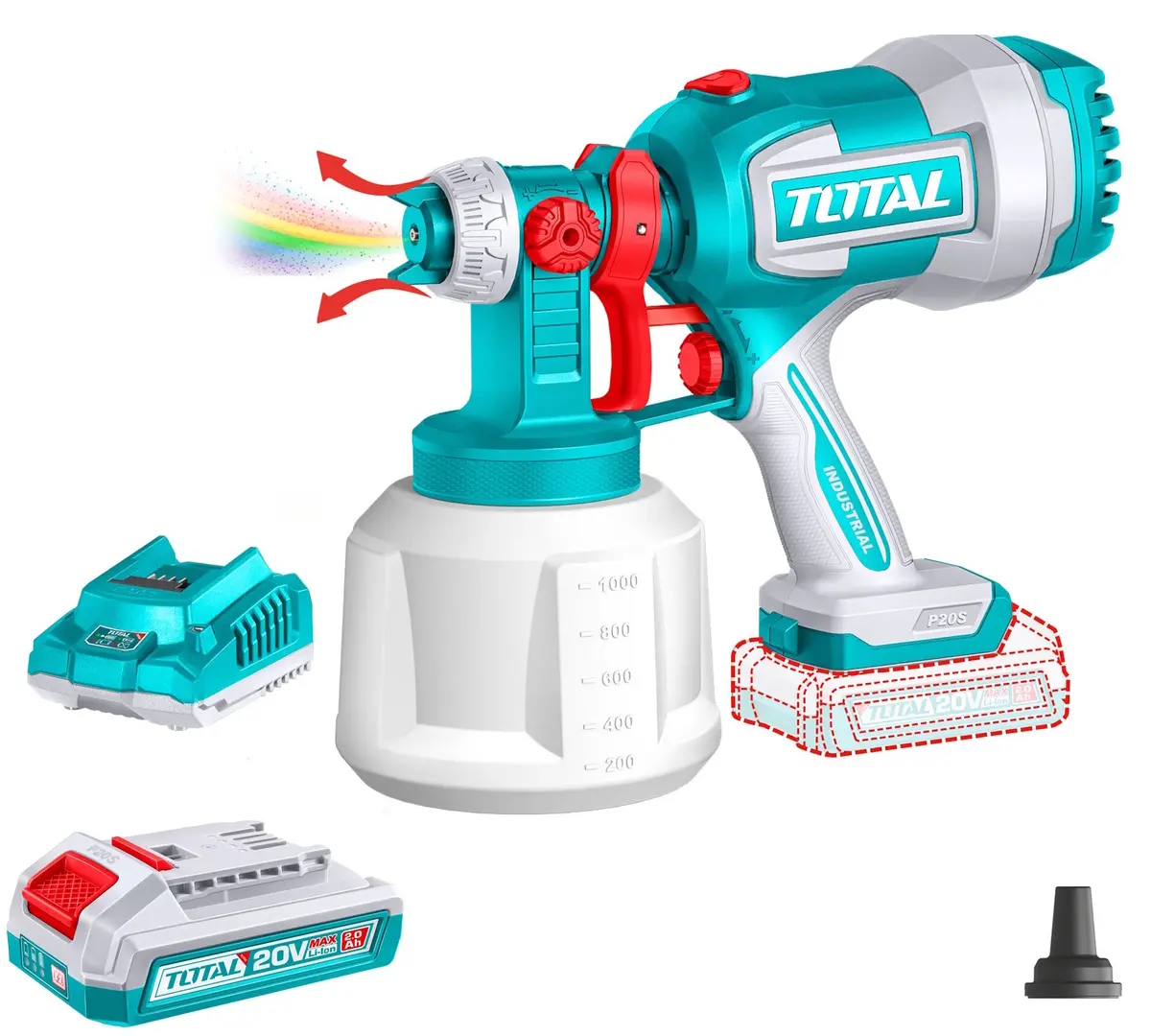 Pistol de vopsit cu acumulator Total TSGLI20042