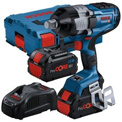 Аккумуляторный ударный гайковерт Bosch Professional GDS 18V-1600 HC + 8.0Ah x2 + L-Boxx