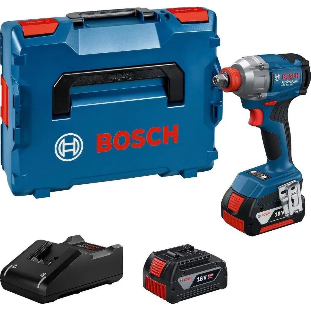 Masina de insurubat cu impact si acumulator Bosch Professional GDX 18V-285 2x4.0Ah (06019N2102)