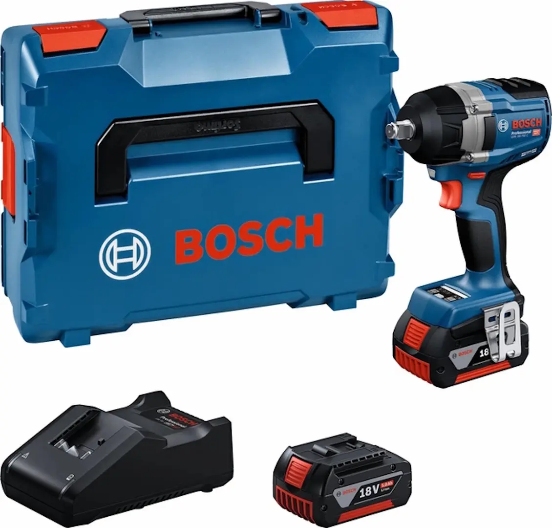 Masina de insurubat cu acumulator Bosch Professional GDS 18V-750 C + GBA 18V 5Ahx2 +  GAL 1880 + L-Boxx (06019L9003)