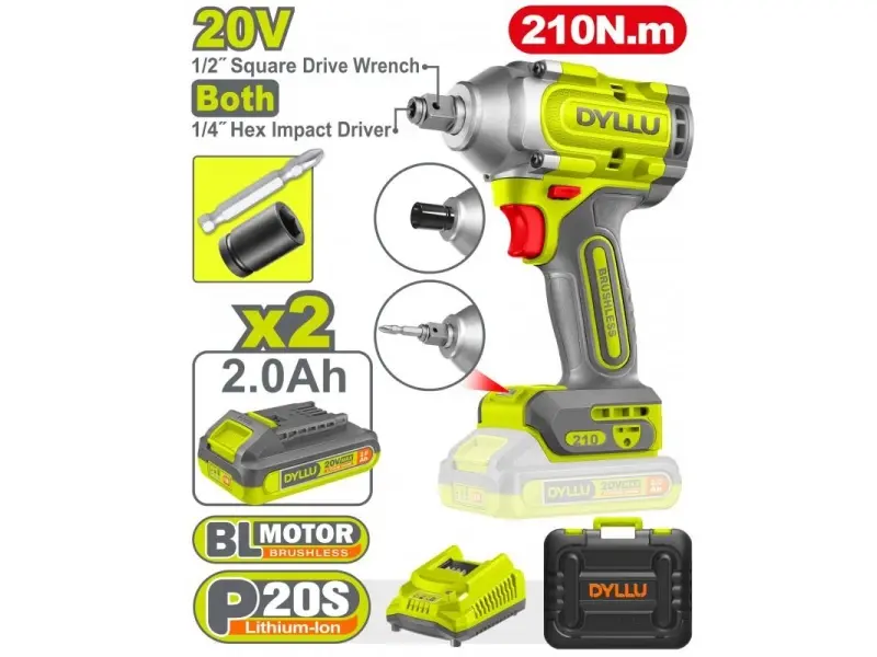 Аккумуляторный ударный гайковерт Dyllu DTCD3B21