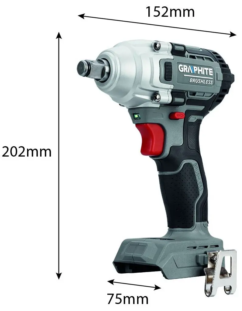 Аккумуляторный ударный гайковерт Graphite Energy+ 58G028 Solo