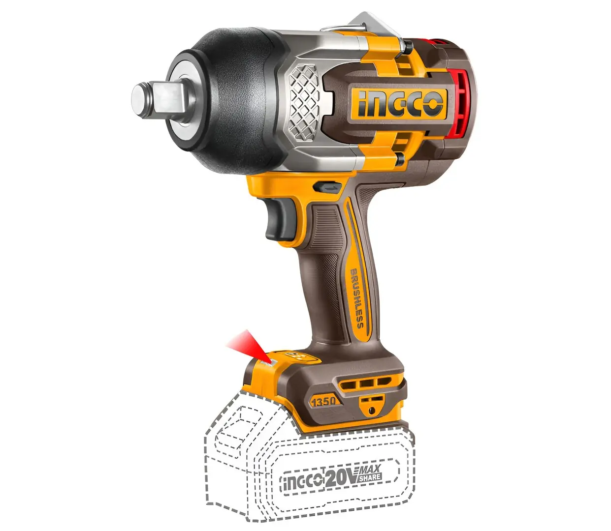 Masina de insurubat cu impact si acumulator Ingco CIWLI20135