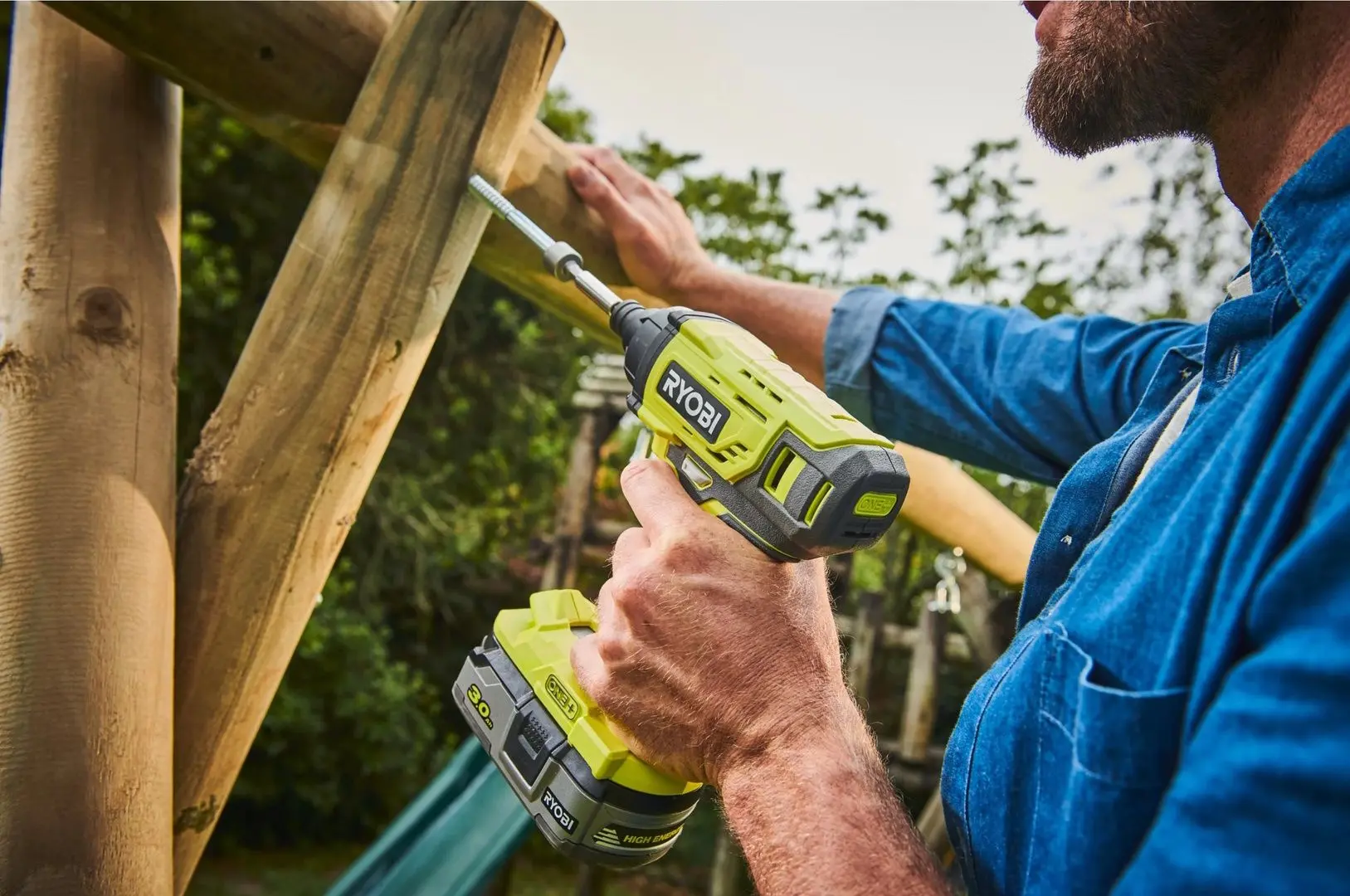 Гайковерт аккумуляторный Ryobi R18ID2-0