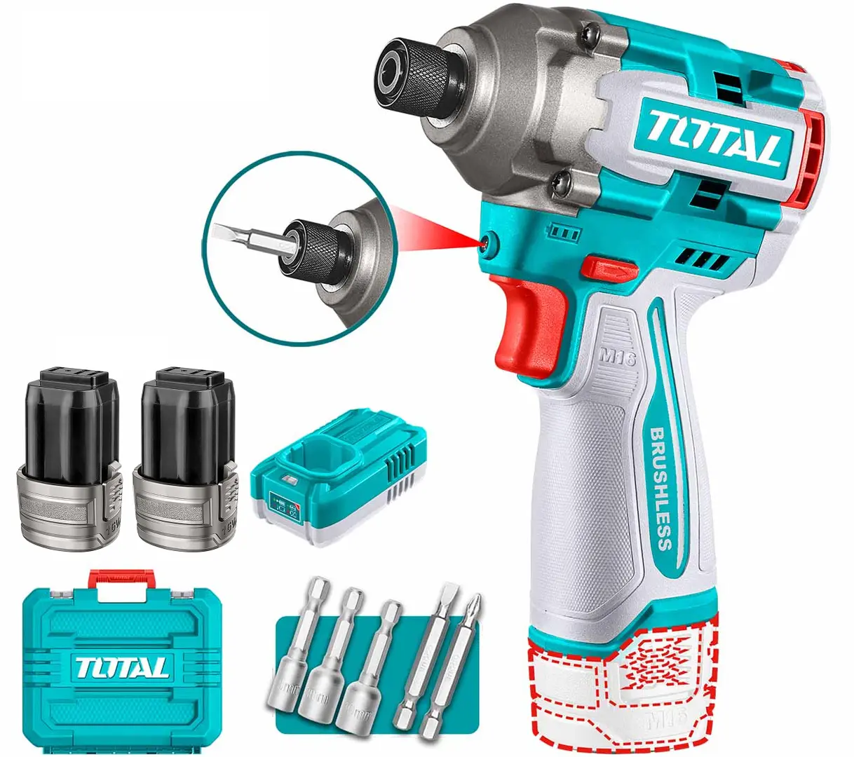 Masina de insurubat cu impact si acumulator Total TIRLI16178