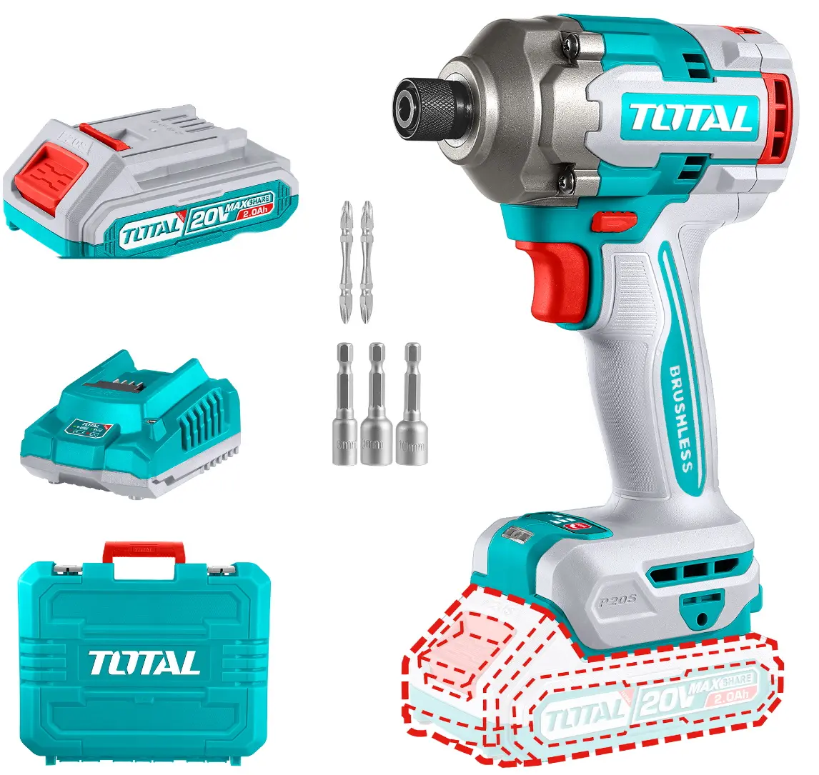 Masina de insurubat cu impact si acumulator Total TIRLI2028 2x2.0Ah