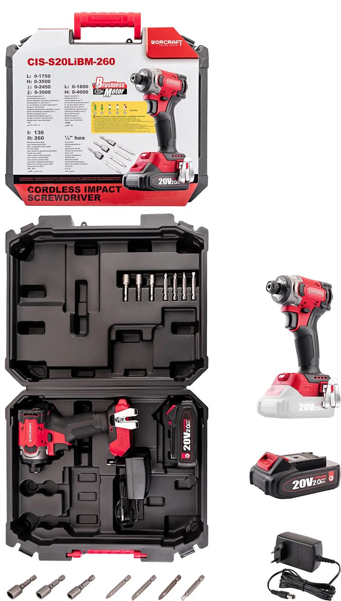 Masina de insurubat cu acumulator Worcraft CIS-S20LiBM-260 - 2