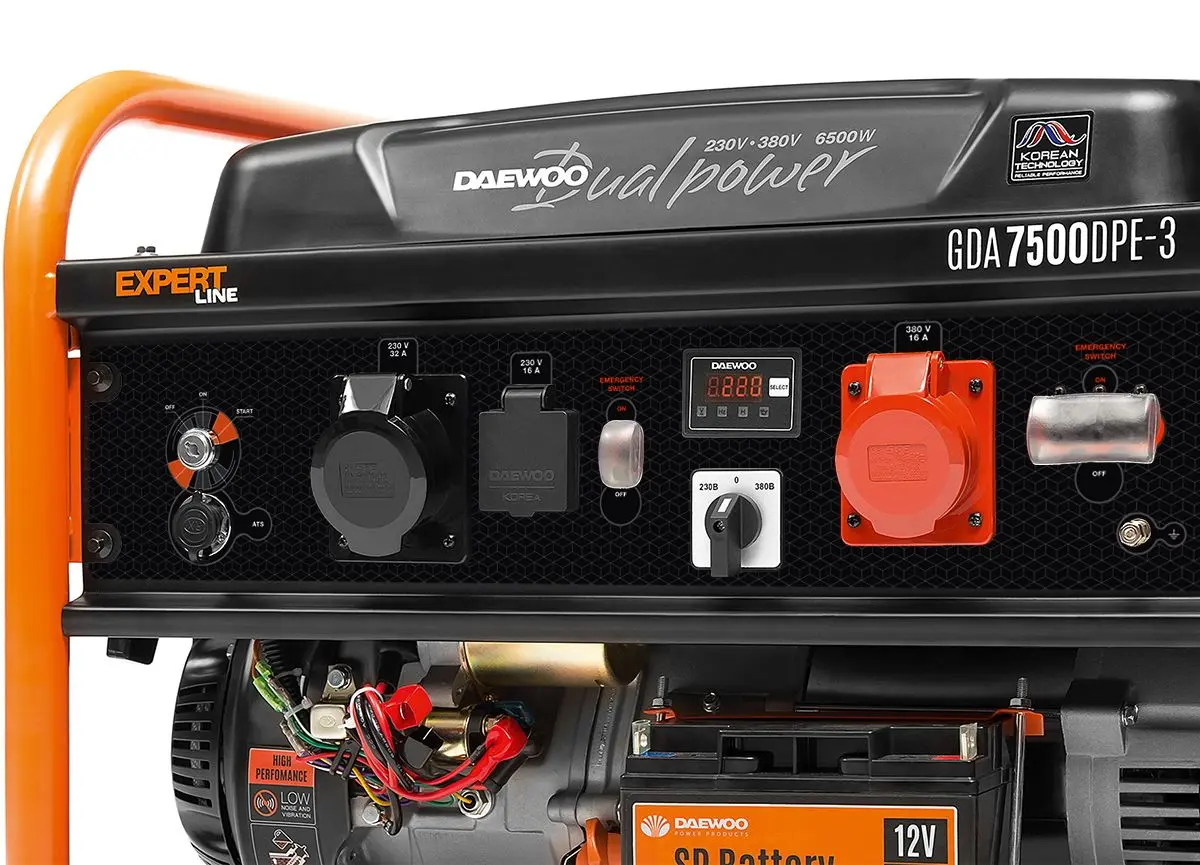 Бензиновый генератор Daewoo GDA 7500DPE-3 - 2