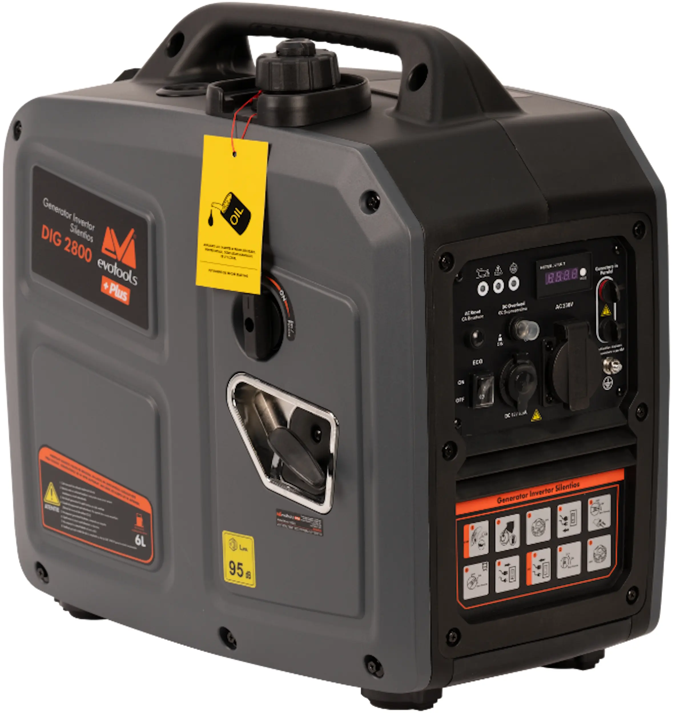 Бензиновый генератор EvoTools +Plus DIG2800 (Black) - 2