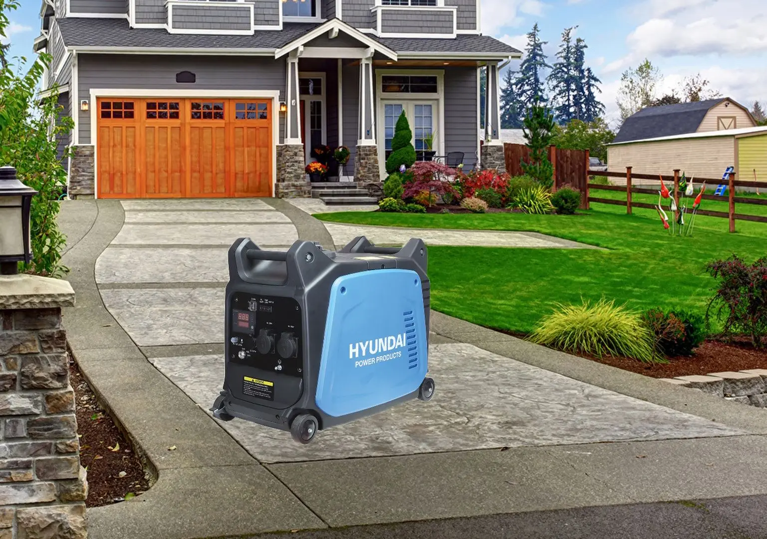 Generator pe benzina cu invertor Hyundai HY3500XSE (Black/Blue)