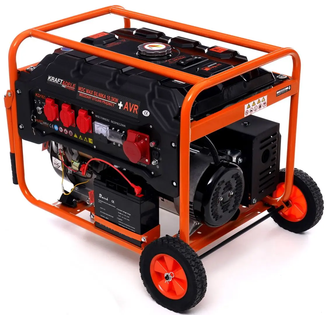 Бензогенератор Kraft&Dele Professional KD165 (Black/Orange) - 2
