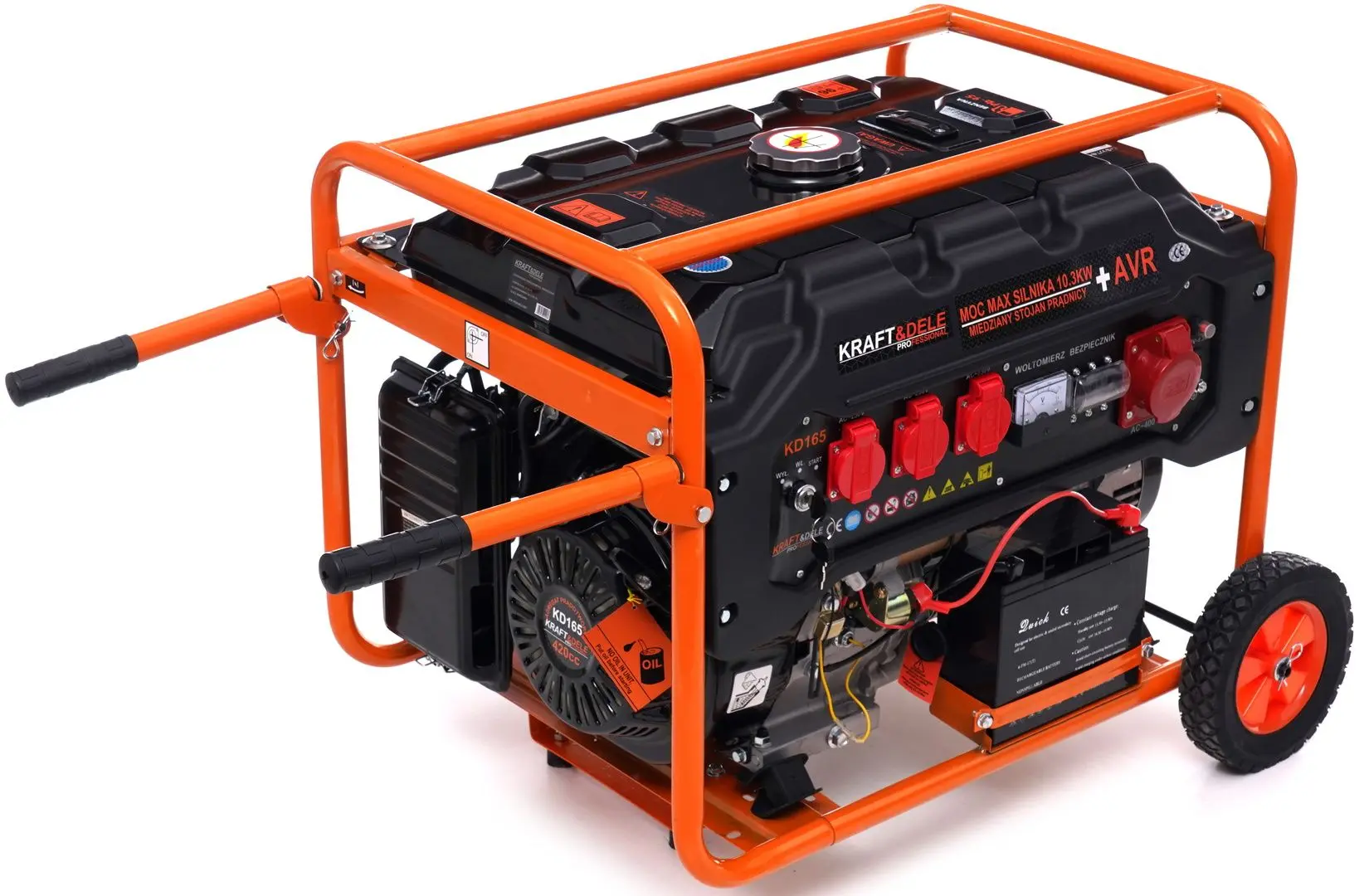Бензогенератор Kraft&Dele Professional KD165 (Black/Orange) - 3
