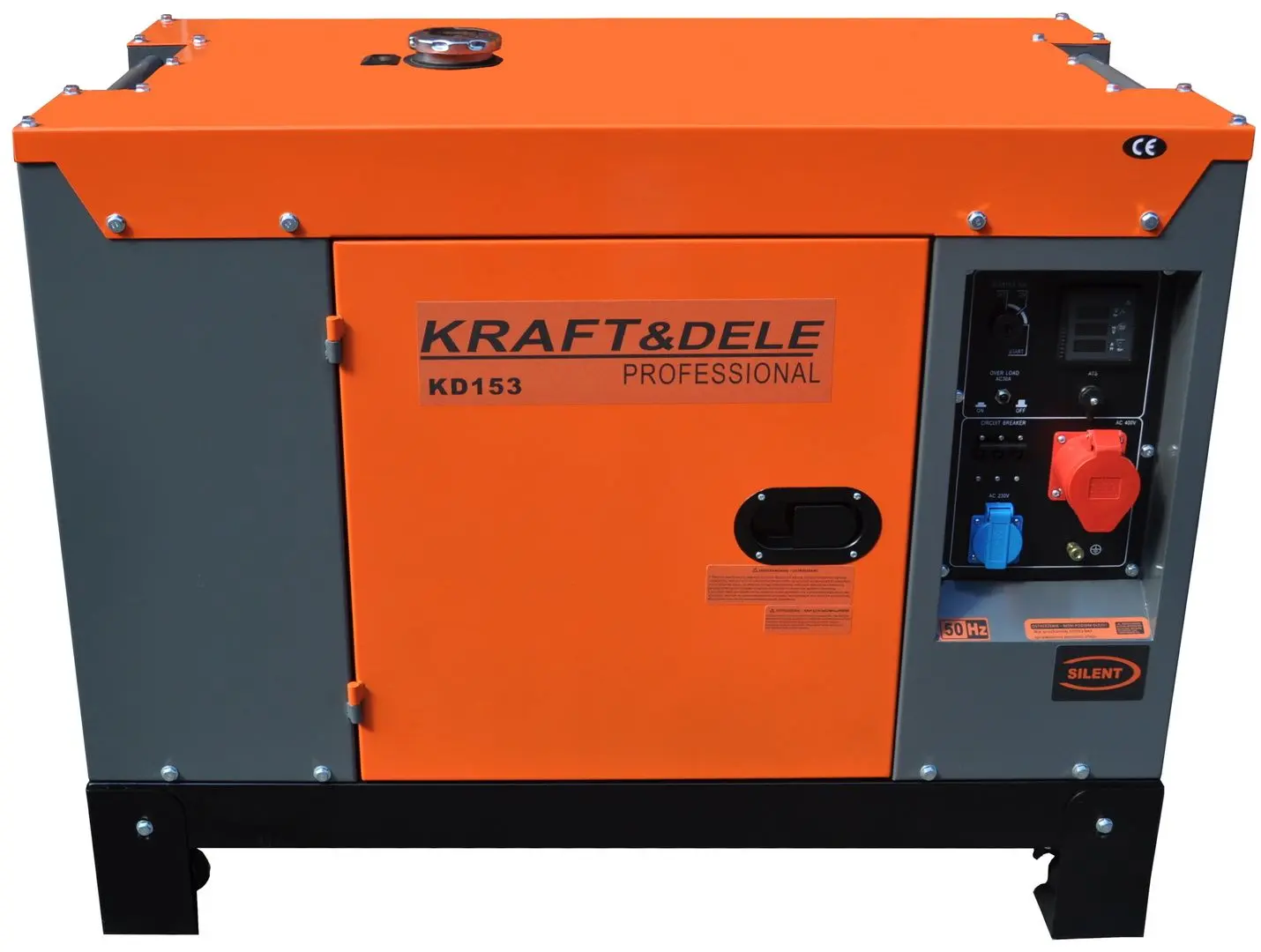 Дизельный генератор Kraft&Dele Professional KD153 (Orange/Grey) - 10