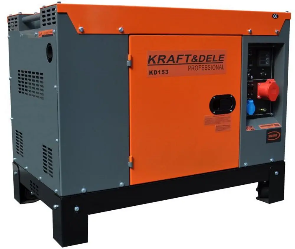 Дизельный генератор Kraft&Dele Professional KD153 (Orange/Grey) - 9