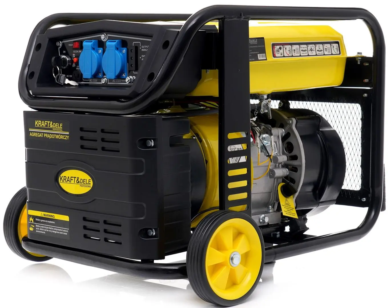 Инверторный бензиновый генератор Kraft&Dele Professional KD194 (Black/Yellow) - 3